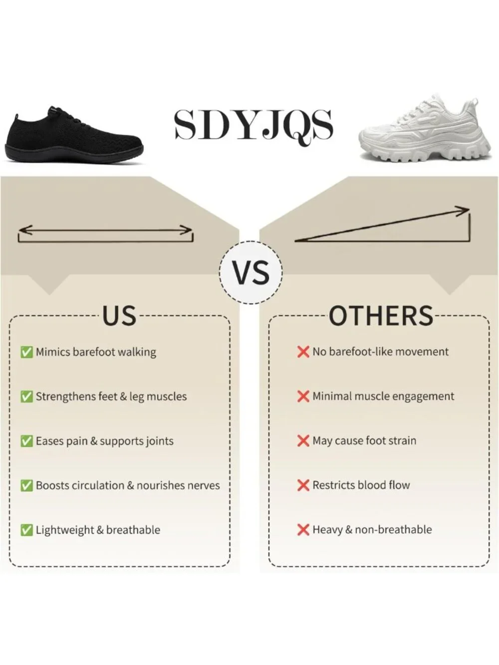 Women's Minimalist Walking Sneakers with Wide Toe Box - Comfortable Barefoot